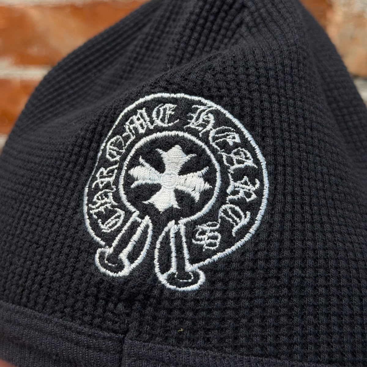 CHROME HEARTS X KYOSUKE HIMURO HORSESHOE SKULL CAP BEANIE ‘BLACK’