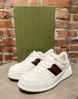GUCCI WEB LOW CHUNKY TRAINER SNEAKERS ‘WHITE’
