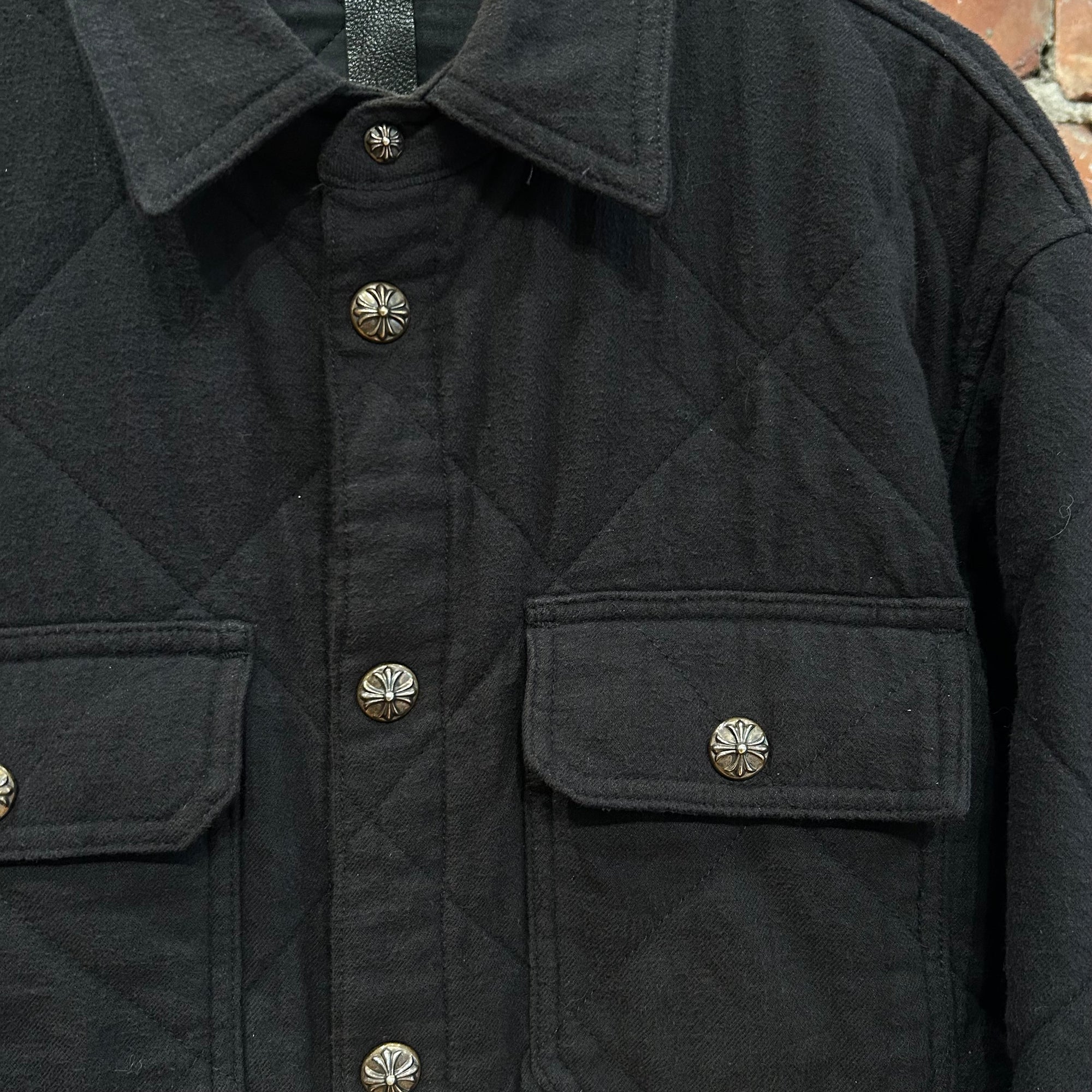 CHROME HEARTS QUILTED WORK DOG JACKET ‘BLACK’