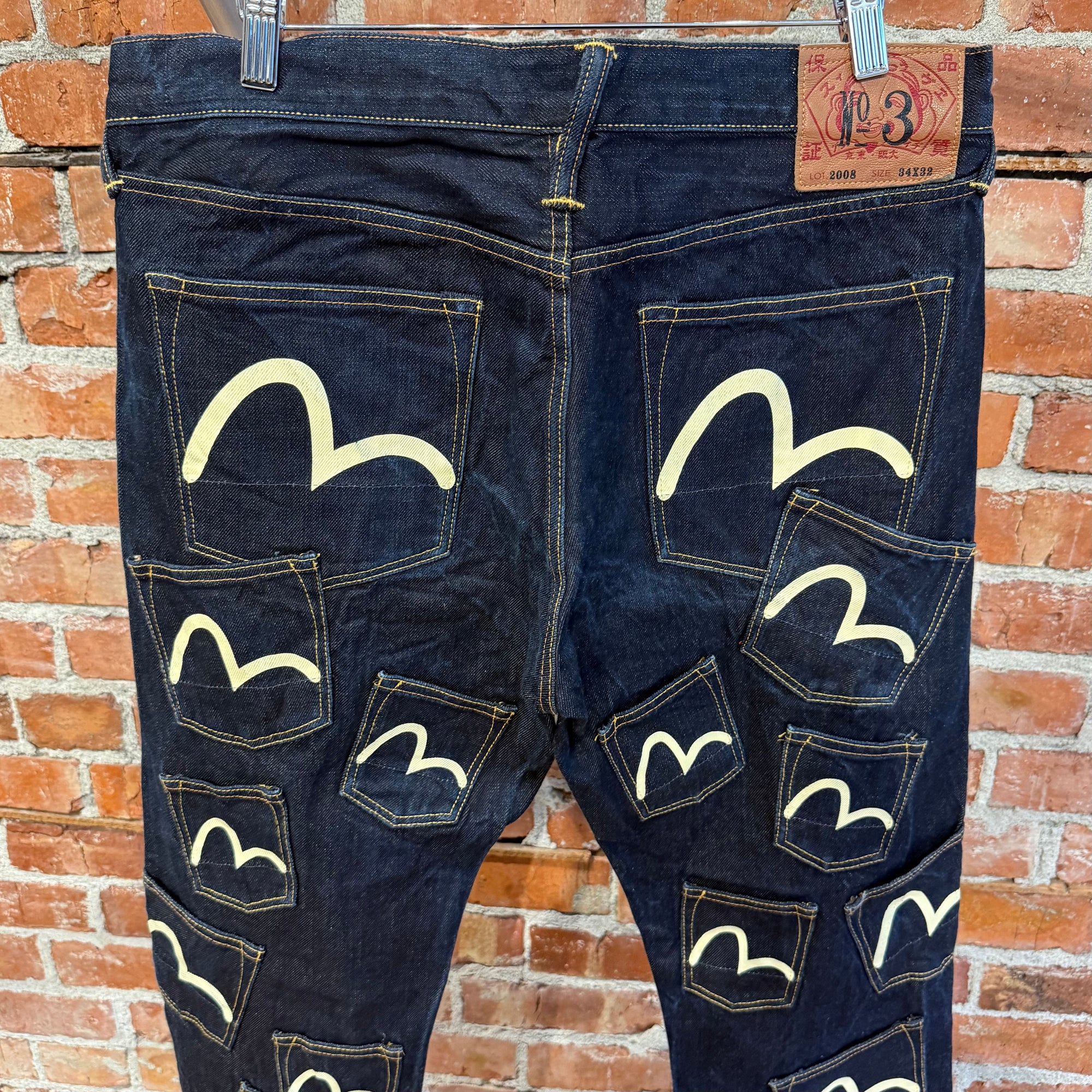 EVISU LOT 2008 MULTIPOCKET DENIM 'INIDGO/IVORY'