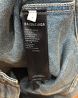 BALENCIAGA FW23 REVERSIBLE OVERSIZED DENIM JACKET ‘VINTAGE BLUE’