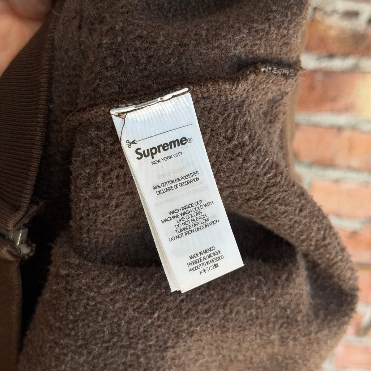 SUPREME FW25 MINI BOX LOGO ZIP HOODIE ‘BROWN’