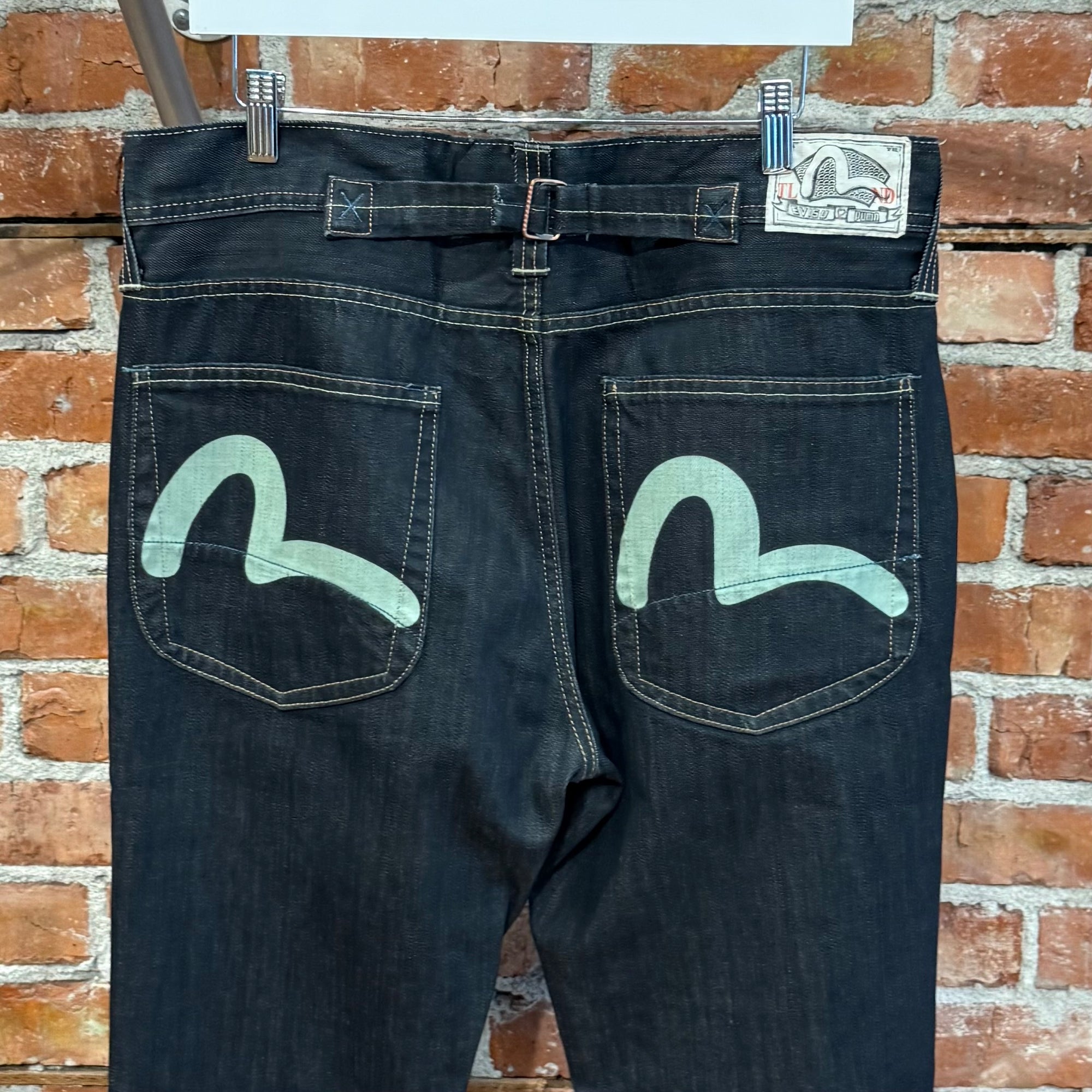 EVISU X PUMA BUCKLE-BACK STRAIGHT DENIM ‘INDIGO/MINT’
