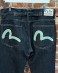 EVISU X PUMA BUCKLE-BACK STRAIGHT DENIM ‘INDIGO/MINT’