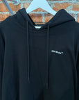 OFF-WHITE DIAGONAL HELVETICA LAYER HOODIE ‘BLACK’