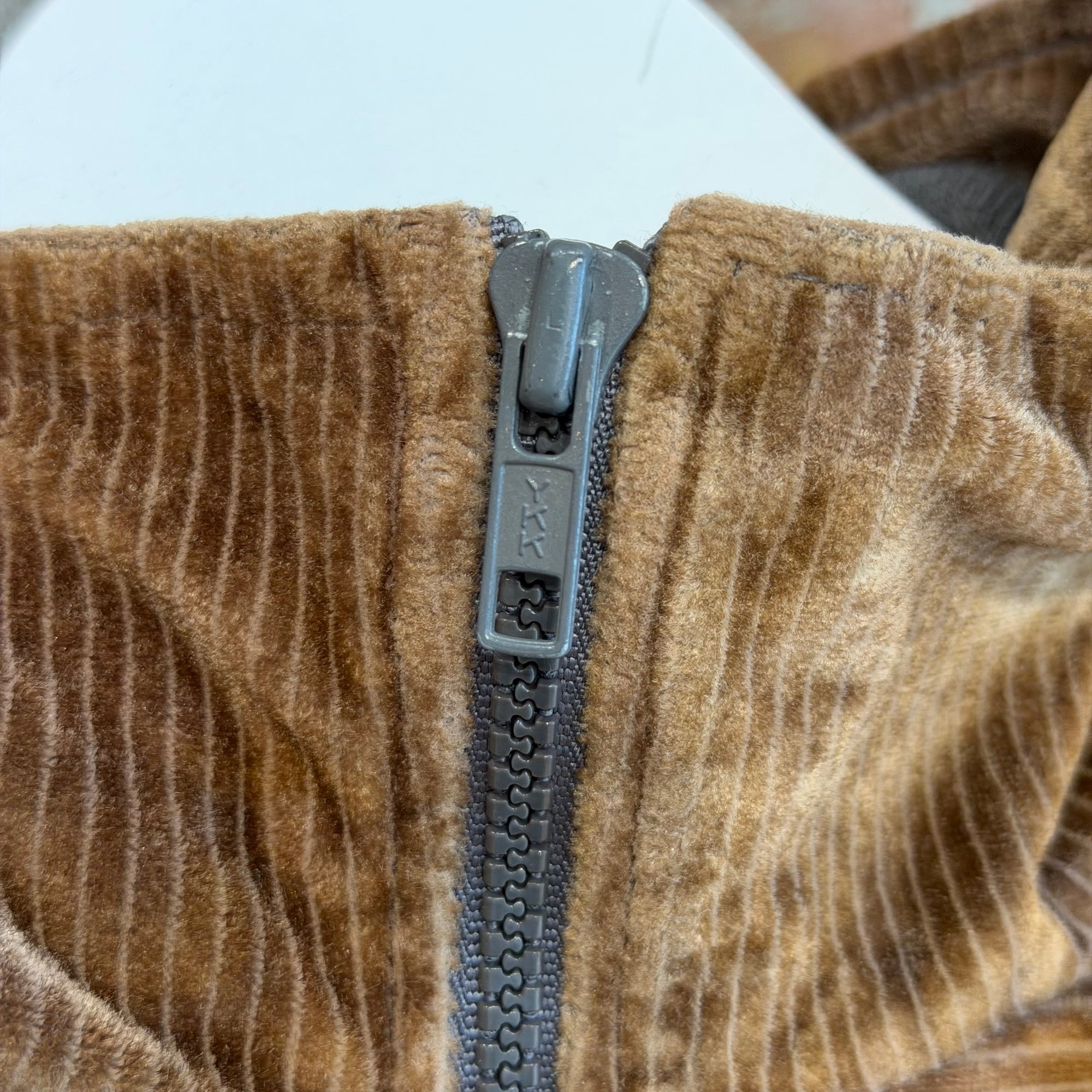 CHRISTIAN DIOR 1980s VINTAGE VELVET ZIP JACKET ‘BROWN’