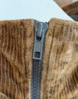 CHRISTIAN DIOR 1980s VINTAGE VELVET ZIP JACKET ‘BROWN’