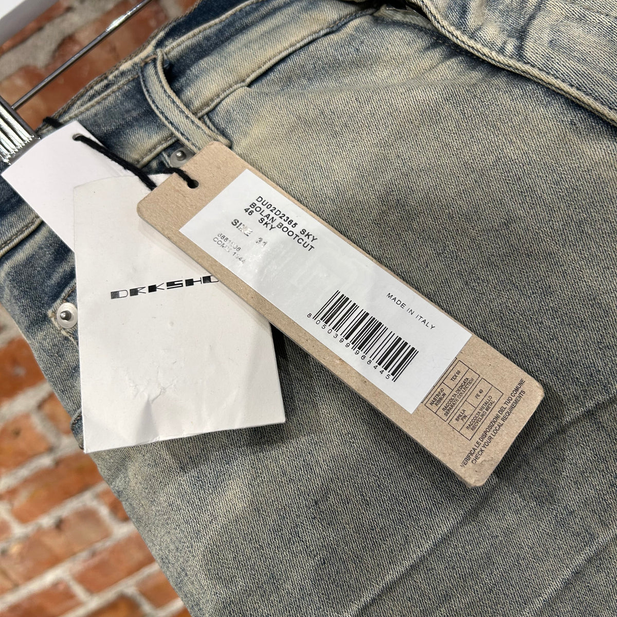 RICK OWENS FW24 PORTERVILLE DRKSHDW BOLAN BOOTCUT JEANS ‘SKY’