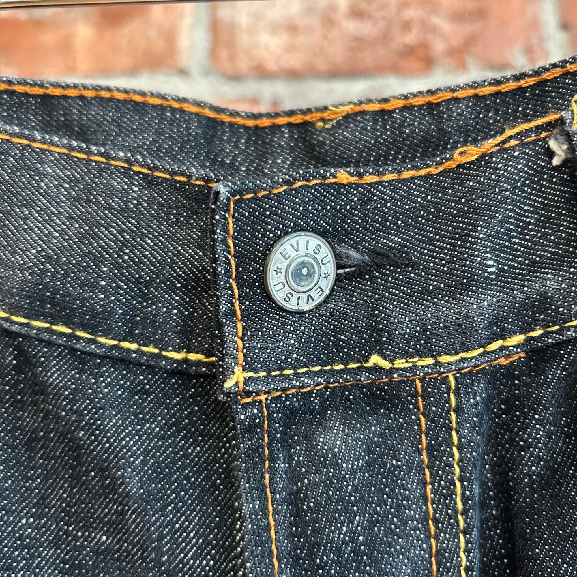 EVISU LOUIS DAMIER CHENILLE SHORTS 'INDIGO'