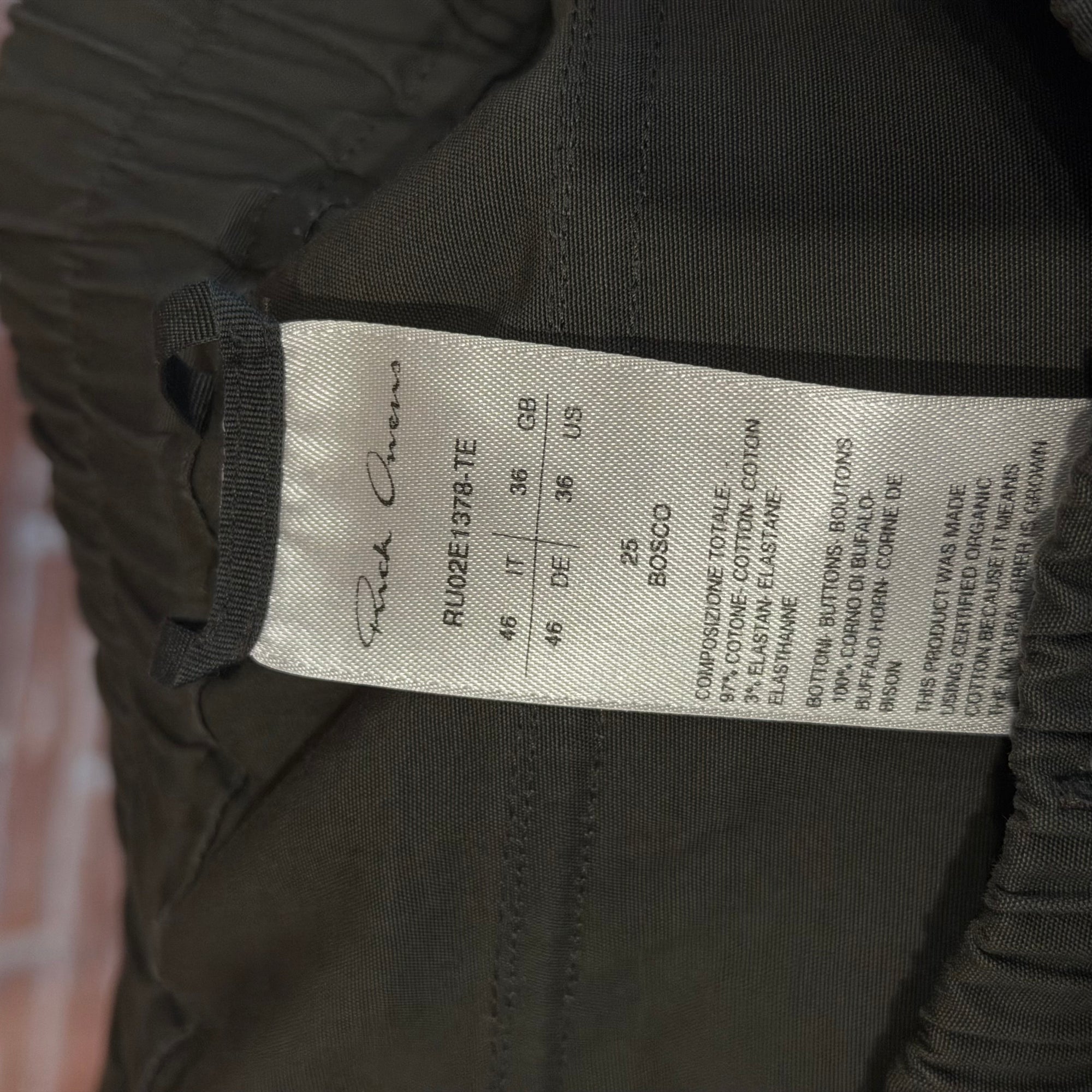 RICK OWENS DRKSDHW HEAVY COTTON DIETRICH PANTS ‘BOSCO’