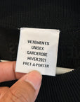 VETEMENTS AW21 LOGO KNIT SWEATER ‘BLACK’