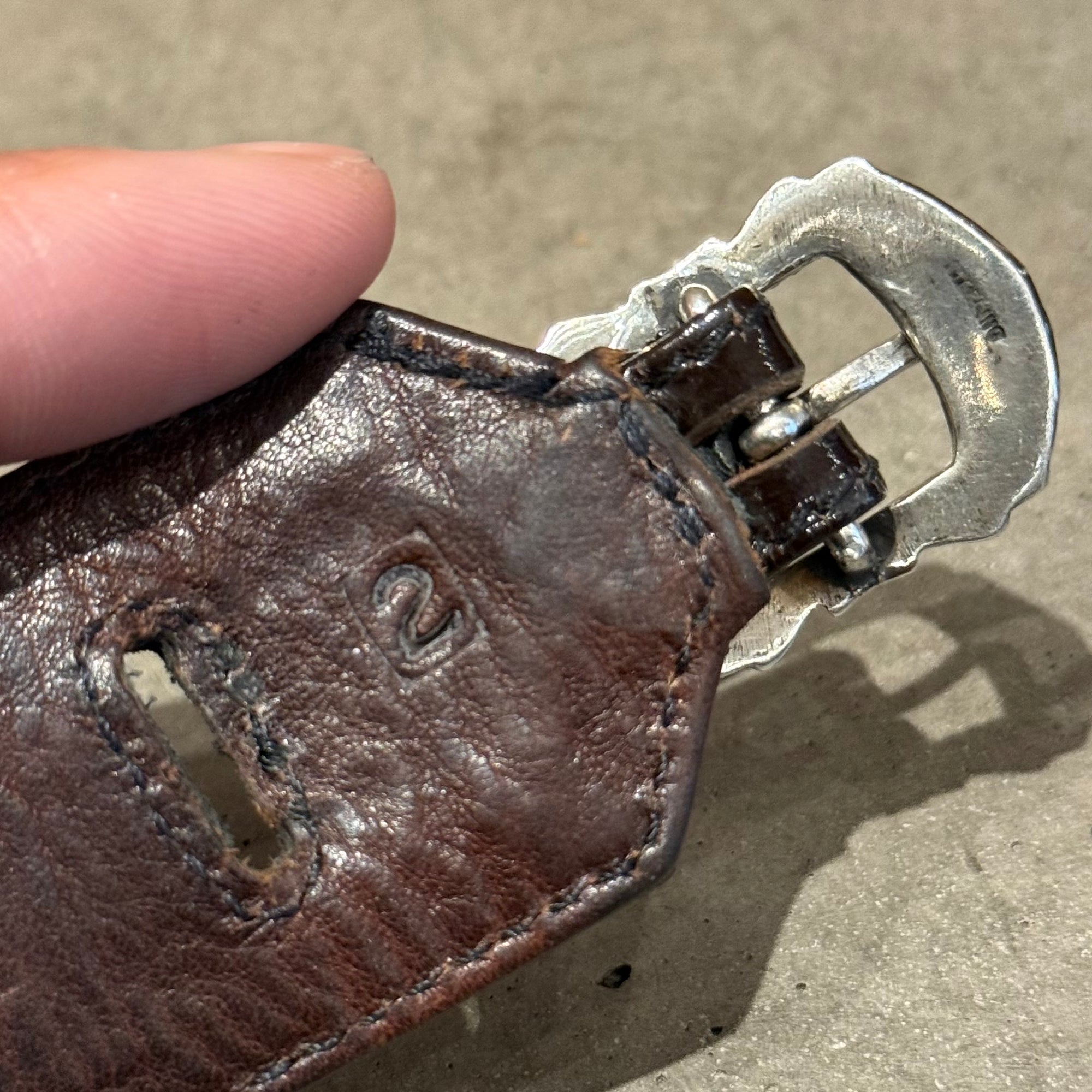 CHROME HEARTS R&amp;R LEATHER BRACELET ‘BROWN’