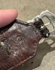 CHROME HEARTS R&R LEATHER BRACELET ‘BROWN’