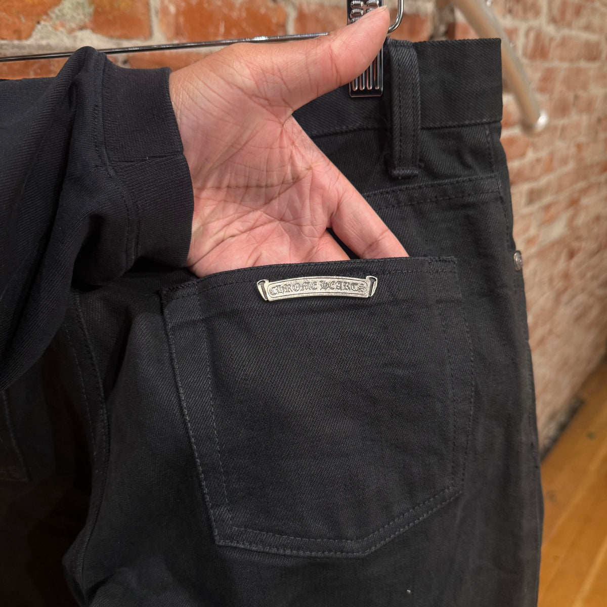 CHROME HEARTS 5 POCKET JAPANESE SELVEDGE DENIM ‘BLACK’