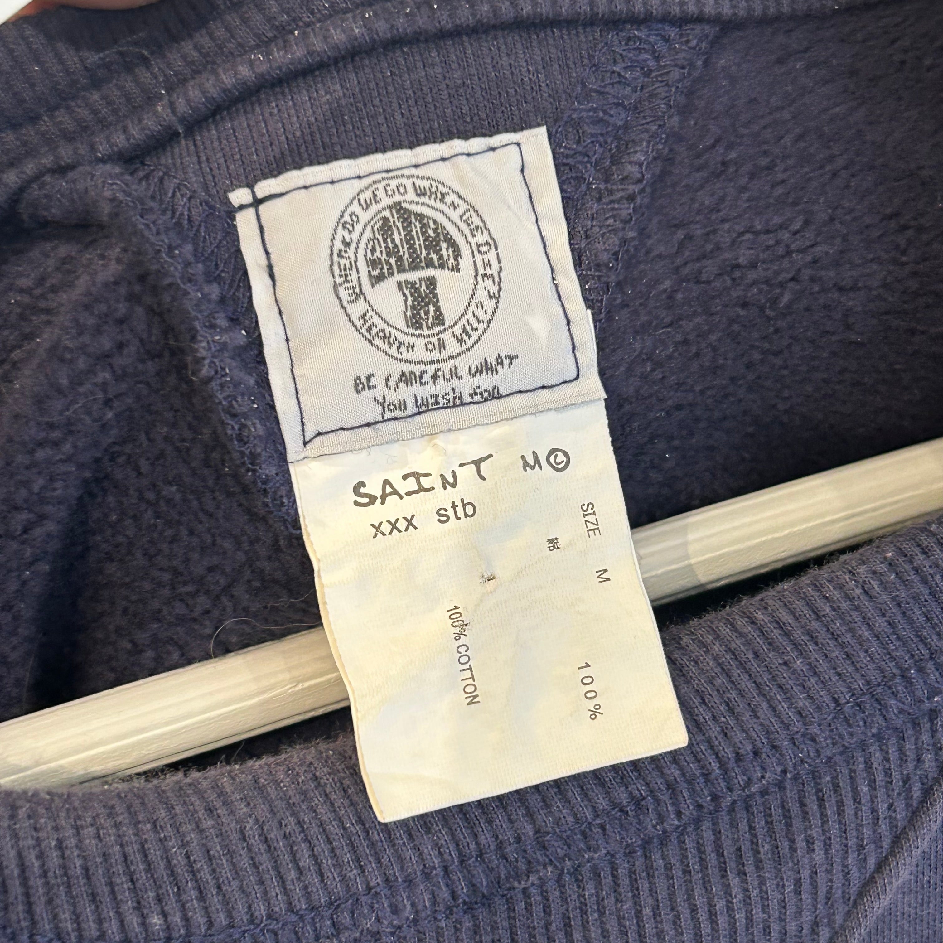 SAINT MICHAEL X BERBERJIN M13 AFTERHOOD HOODIE 'NAVY' – Sadō Room