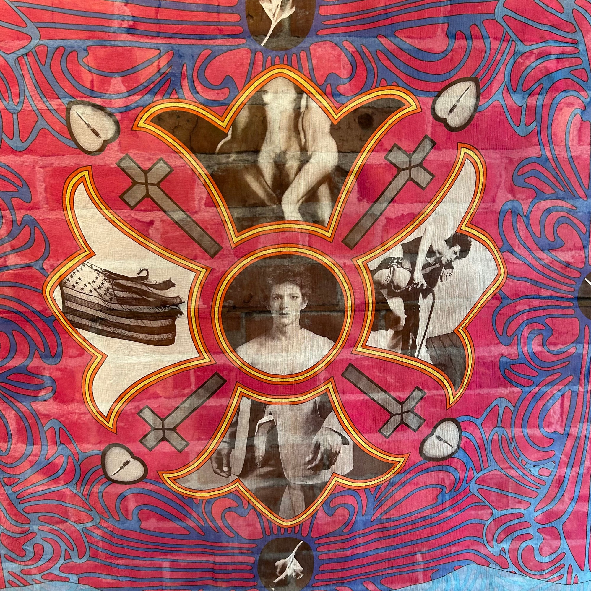 CHROME HEARTS MAPPLETHORPE SILK SCARF ‘PINK’