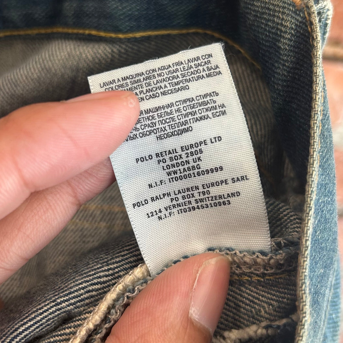 RALPH LAUREN DOUBLE RL BUSH CARGO CONCH DENIM ‘MUD WASH’