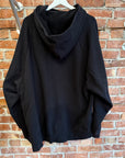JULIUS MAINLINE WHITENOISE ASYMMETRICAL HOODIE ‘BLACK’
