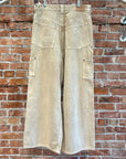 BALENCIAGA FW25 DISTRESSED DOUBLE KNEE CARPENTER PANTS ‘TAN’