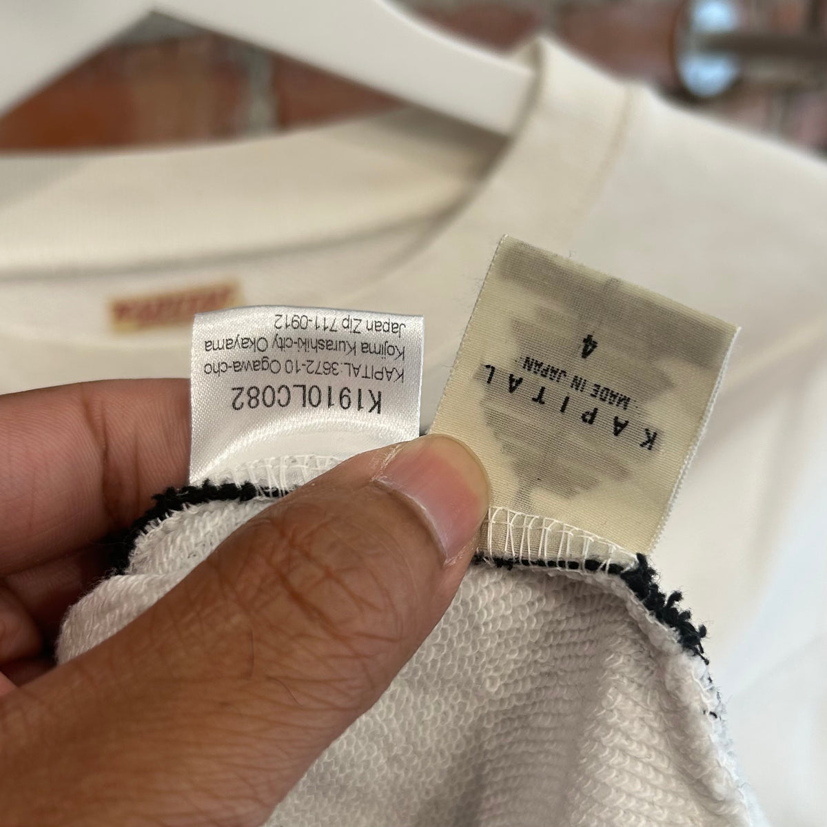 KAPITAL REVERED GOROS CREWNECK ‘WHITE’