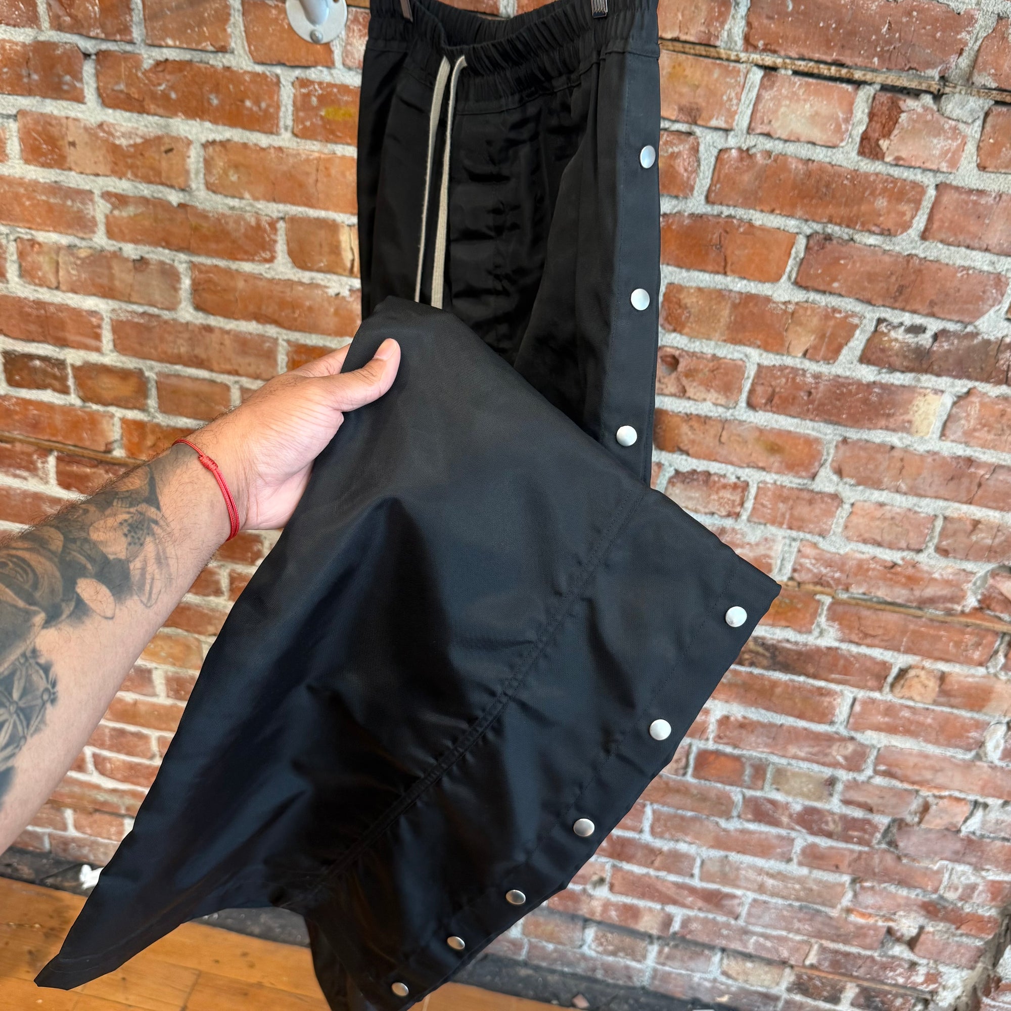 RICK OWENS DRKSDHW CANVAS PUSHER PANTS ‘BLACK’