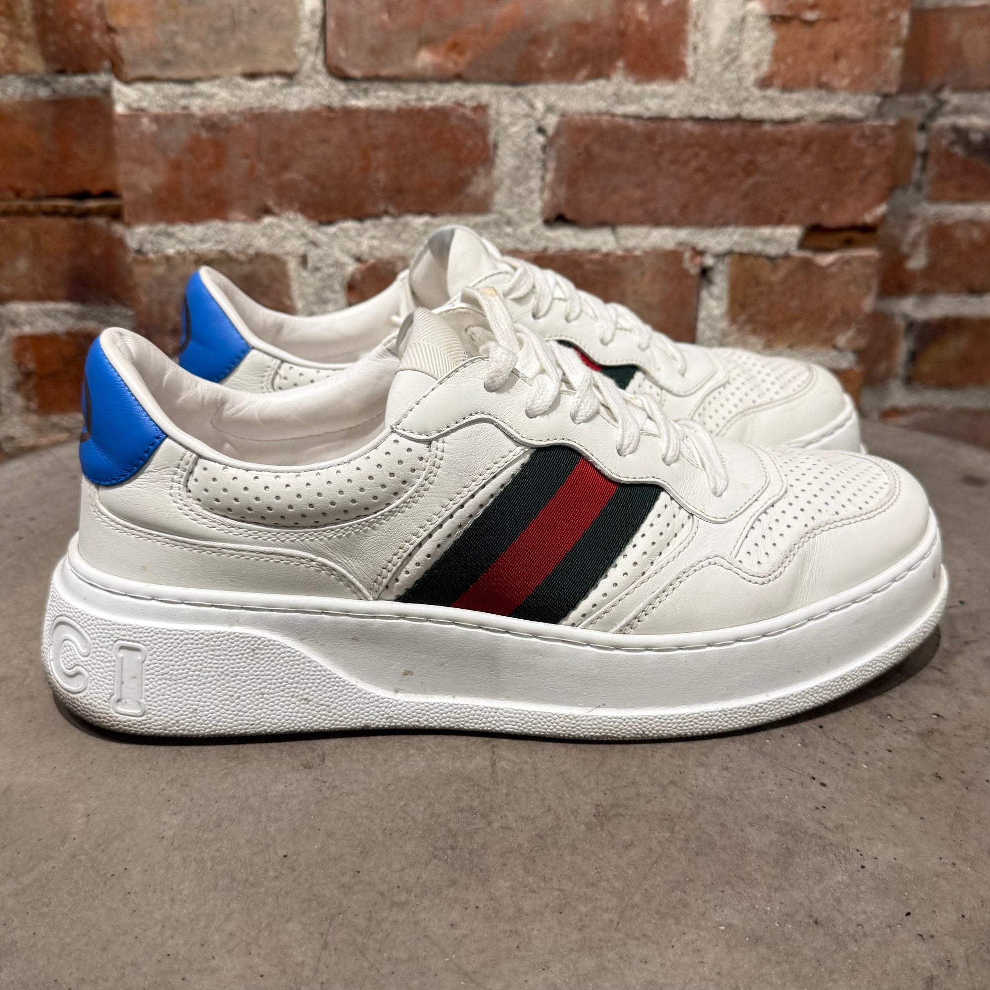 GUCCI WEB LOW CHUNKY TRAINER SNEAKERS ‘WHITE’