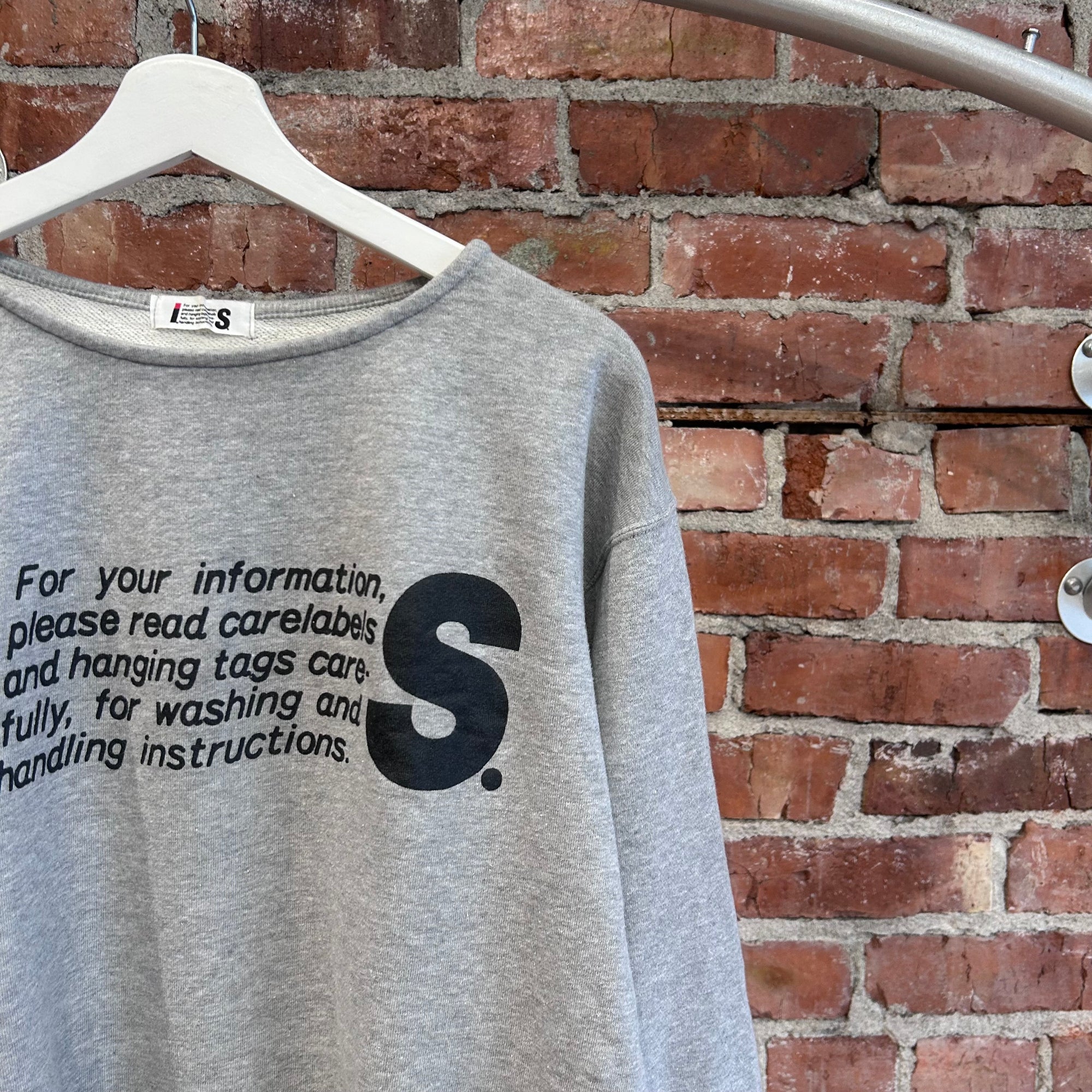 ISSEY MIYAKE I.S SPORT CARE TAG CREWNECK  ‘GREY’