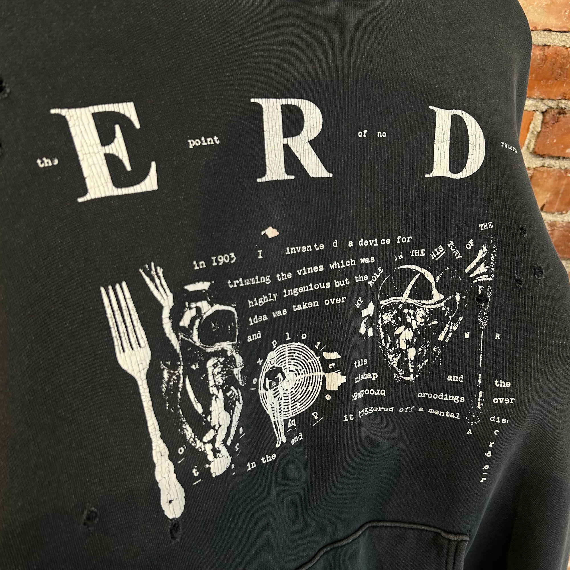 ENFANTS RICHES DEPRIMES FW25 MY ROLE IN THE WAR HOODIE ‘BLACK’