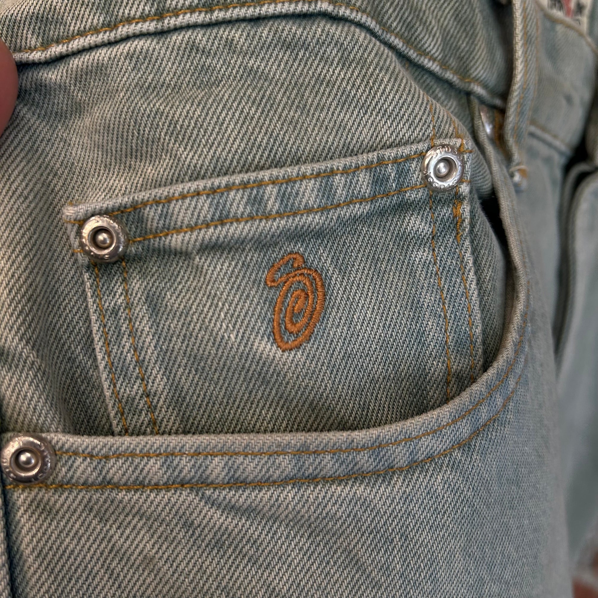 STUSSY "BIG OL JEANS" BAGGY DENIM ‘VINTAGE BLUE’