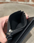MAISON MARGIELA FOUR STITCH BIFOLD ZIP WALLET ‘BLACK’