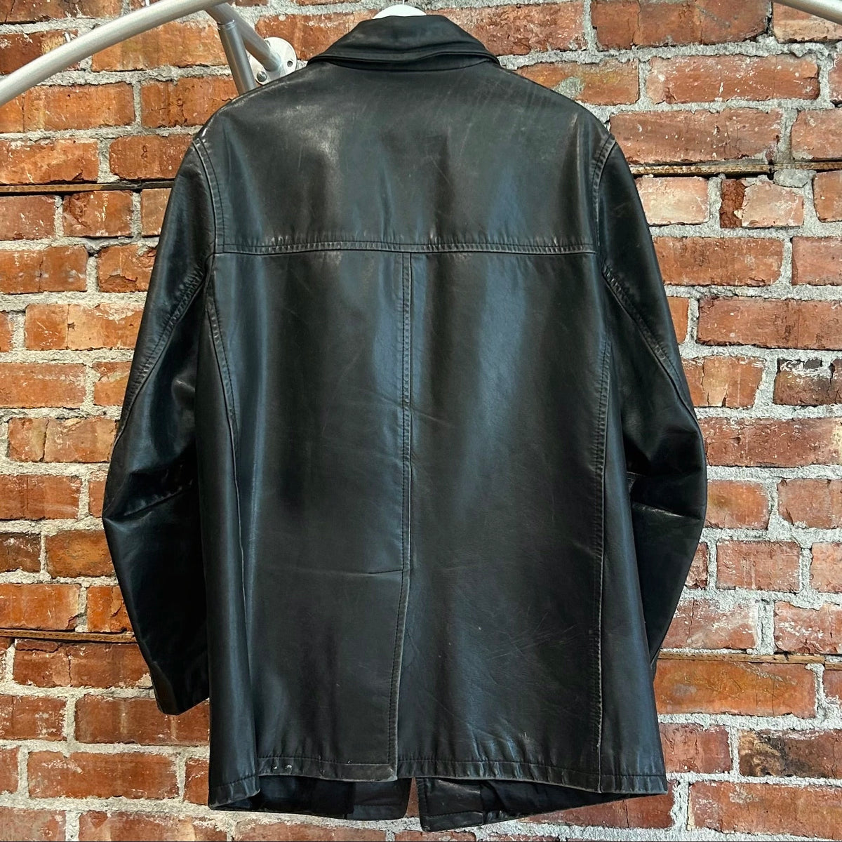 PRADA FW99/00 LEATHER CALFSKIN SHORT COAT ‘BLACK’