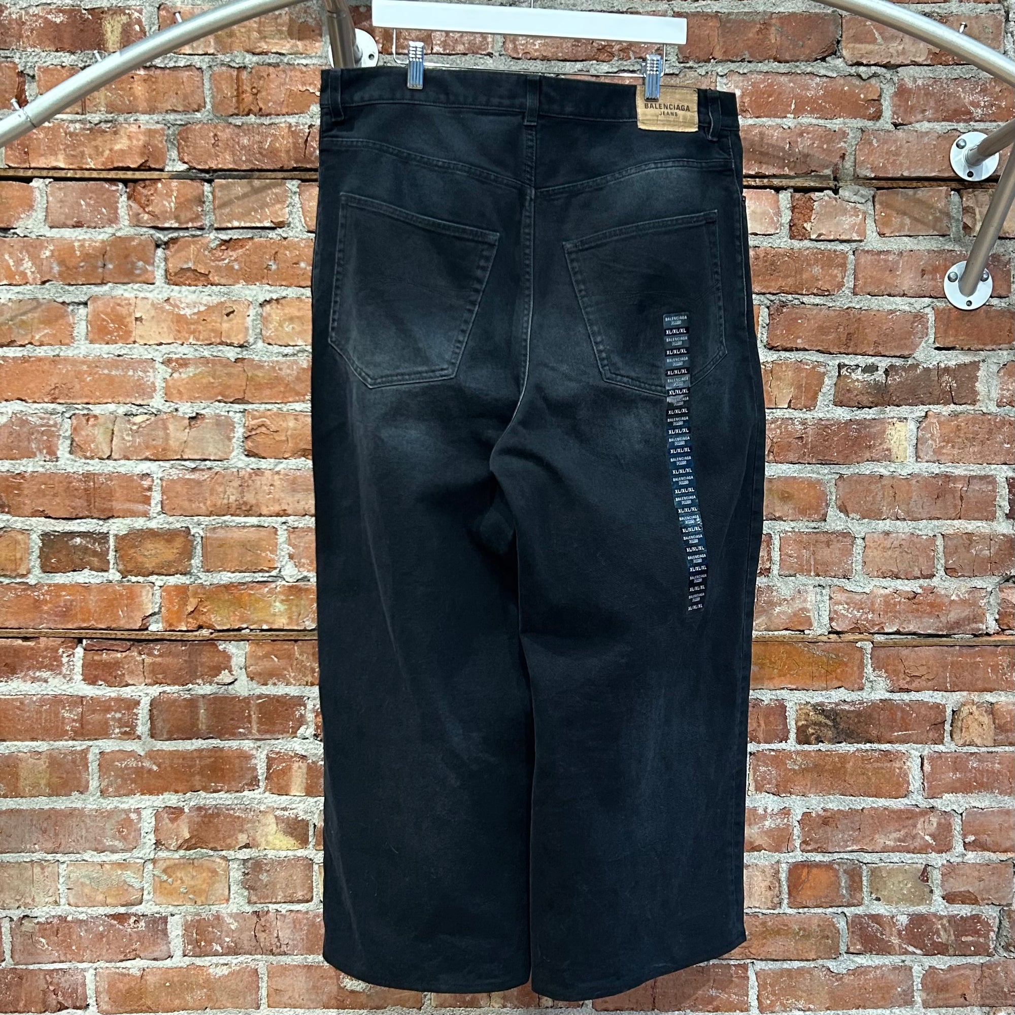 BALENCIAGA SS23 BAGGY SIZE STICKER DENIM ‘BLACK’