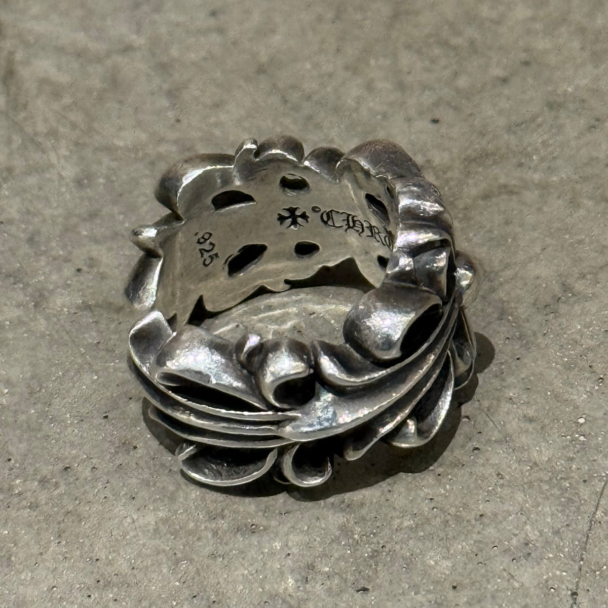 CHROME HEARTS DOUBLE FLORAL RING ‘SILVER’