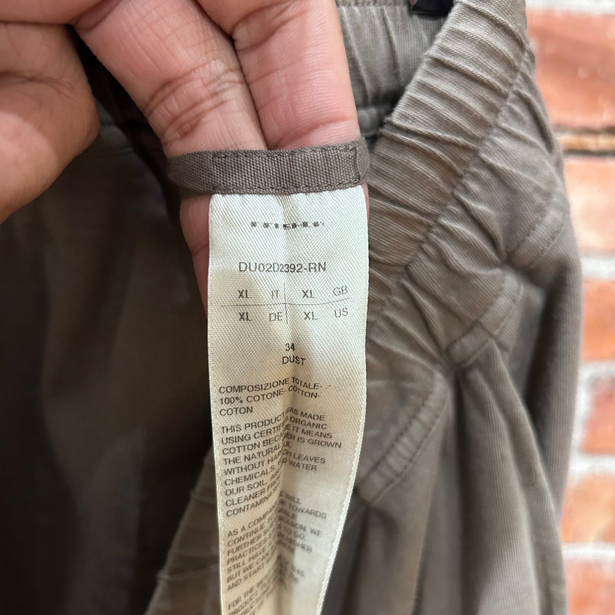 RICK OWENS DRKSDHW BERLIN SWEATPANTS ‘DUST’