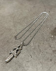 CHROME HEARTS DOUBLE DAGGER NECKLACE ‘SILVER’
