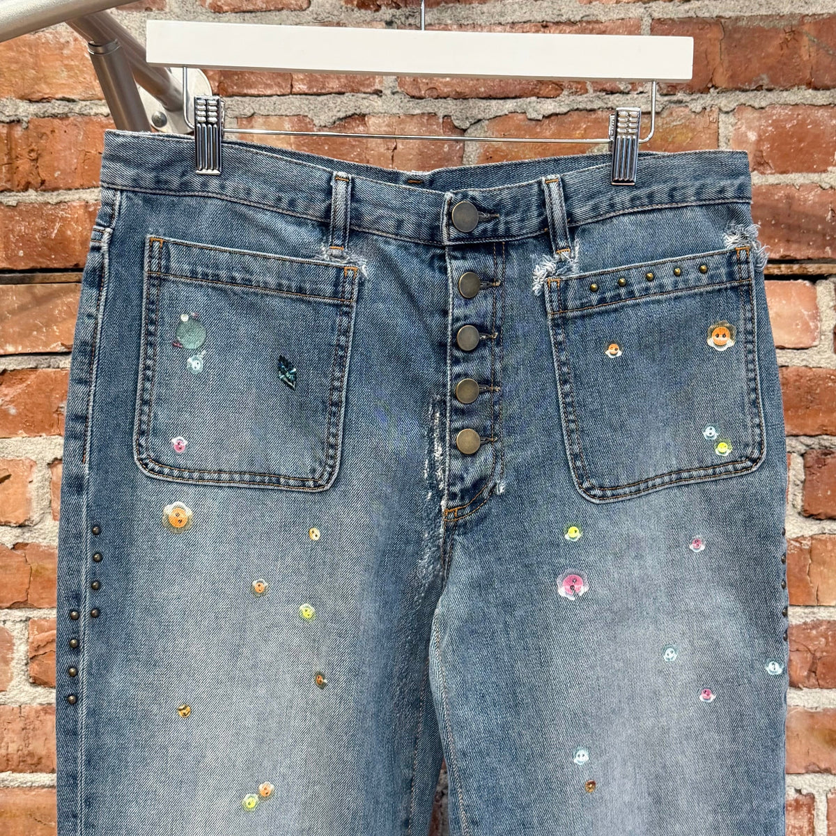 ACNE STUDIOS CANDY BUTTON STICKER DENIM ‘BLUE’