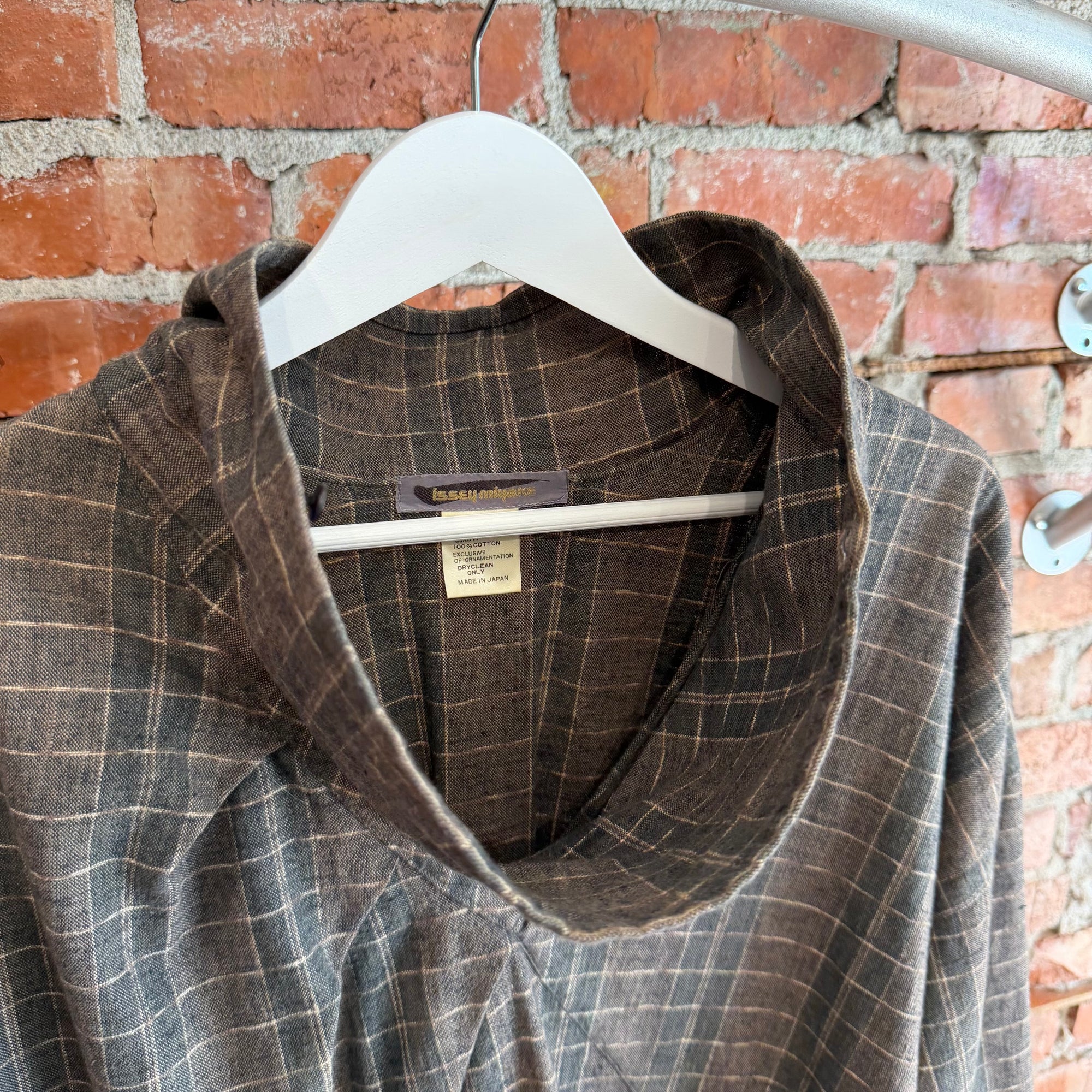 ISSEY MIYAKE HIGH COLLAR FLANNEL PULLOVER ‘MULTI’