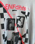 ENFANTES RICHES DÉPRIMÉS CHECKERED FAN ZINE TEE ‘GRAY’