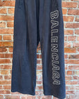 BALENCIAGA FW22 OUTLINE LOGO SWEATPANTS ‘VINTAGE BLACK’
