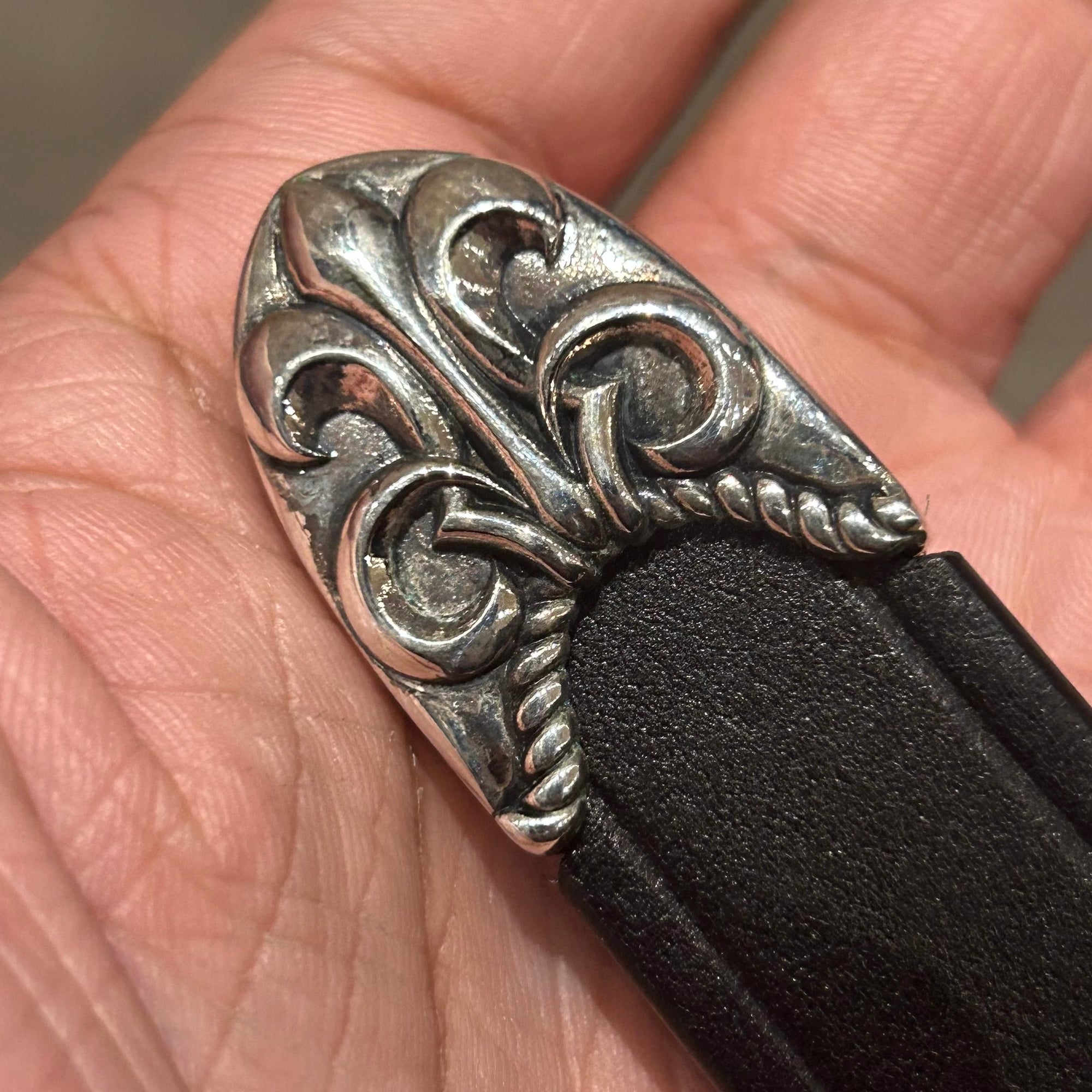 DEAL DESIGN 3-PIECE KING GATE BELT ‘BLACK/SILVER’