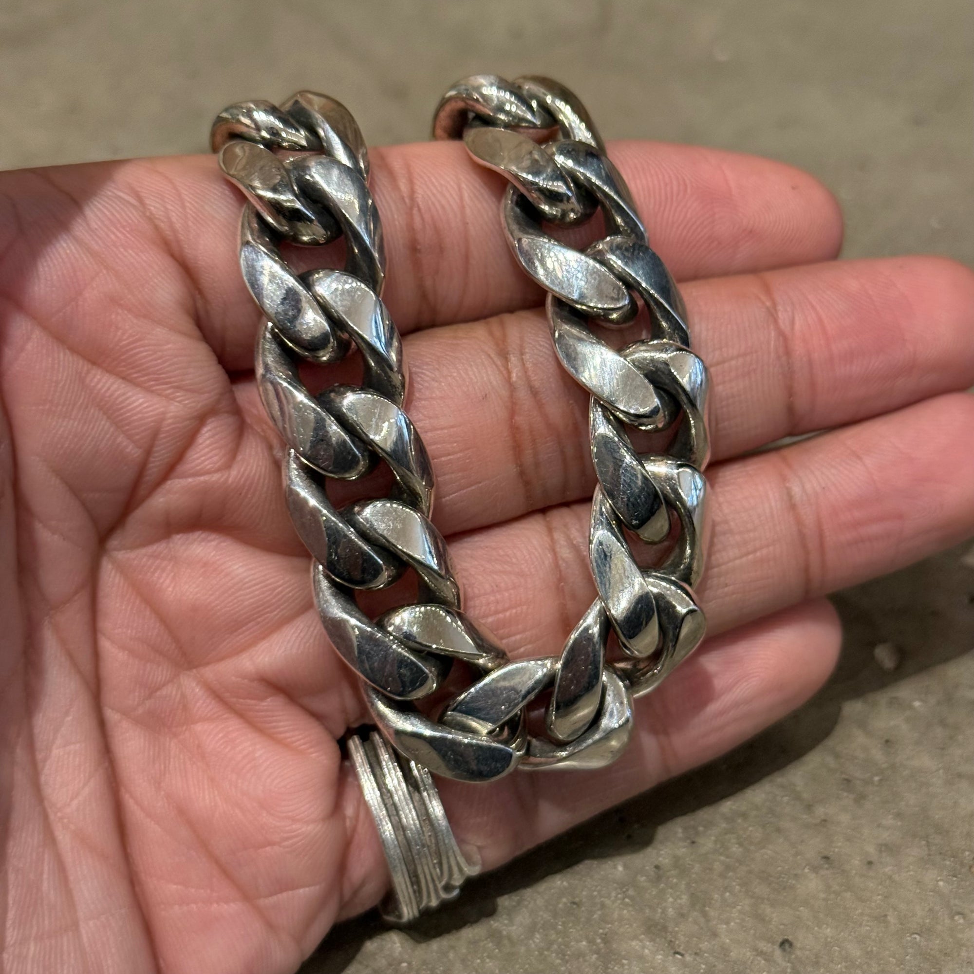 DEAL DESIGN DOUBLE KG CLIP CUBAN WALLET CHAIN ‘SILVER’