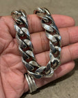 DEAL DESIGN DOUBLE KG CLIP CUBAN WALLET CHAIN ‘SILVER’