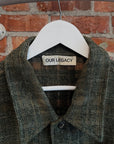 OUR LEGACY HAVEN SPARSE CHECK SHIRT JACKET ‘GREEN’