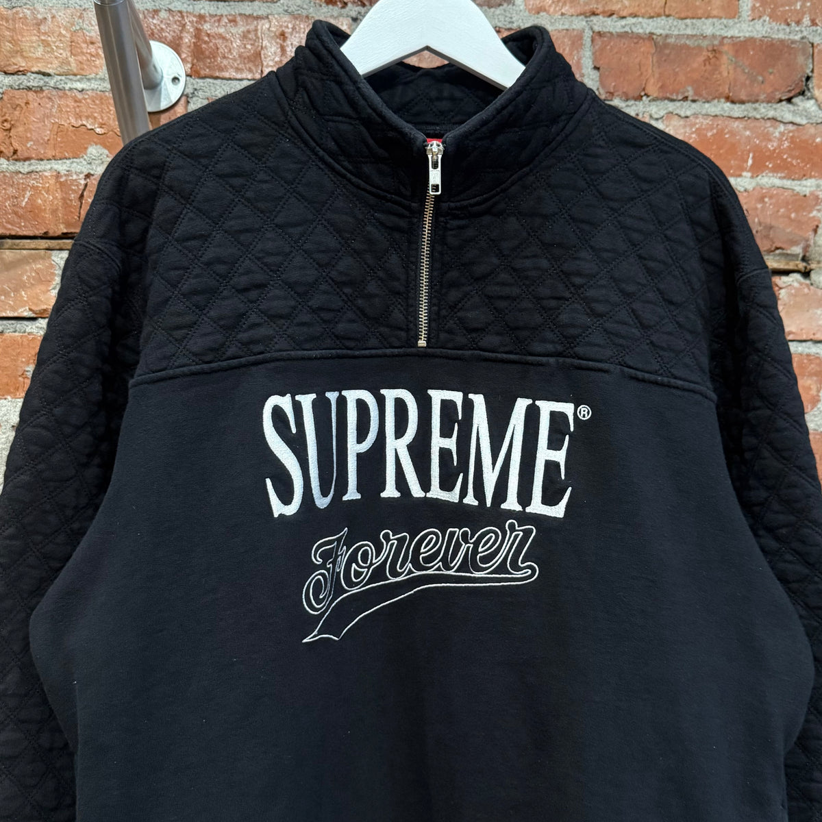 SUPREME SS19 FOREVER QUARTER ZIP ‘BLACK’