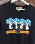 GUCCI DEMNA MUSHROOM LOGO TEE ‘BLACK’