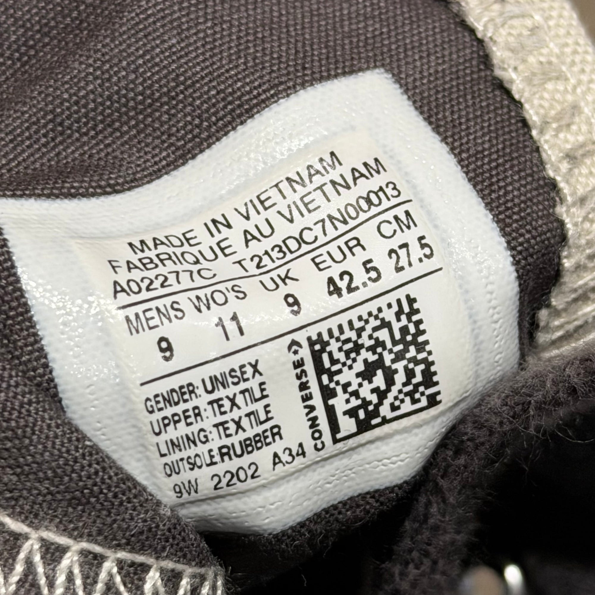 ACW X CONVERSE HIGH TOP SNEAKERS ‘DARK GRAY’
