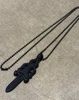 CHROME HEARTS SILICHROME DAGGER NECKLACE ’BLACK’