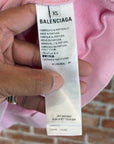 BALENCIAGA SS23 STENCIL LOGO HOODIE ‘PINK’
