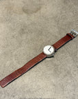 ISSEY MIYAKE TWELVE MINI ANALOG LEATHER WATCH ‘BROWN/WHITE’