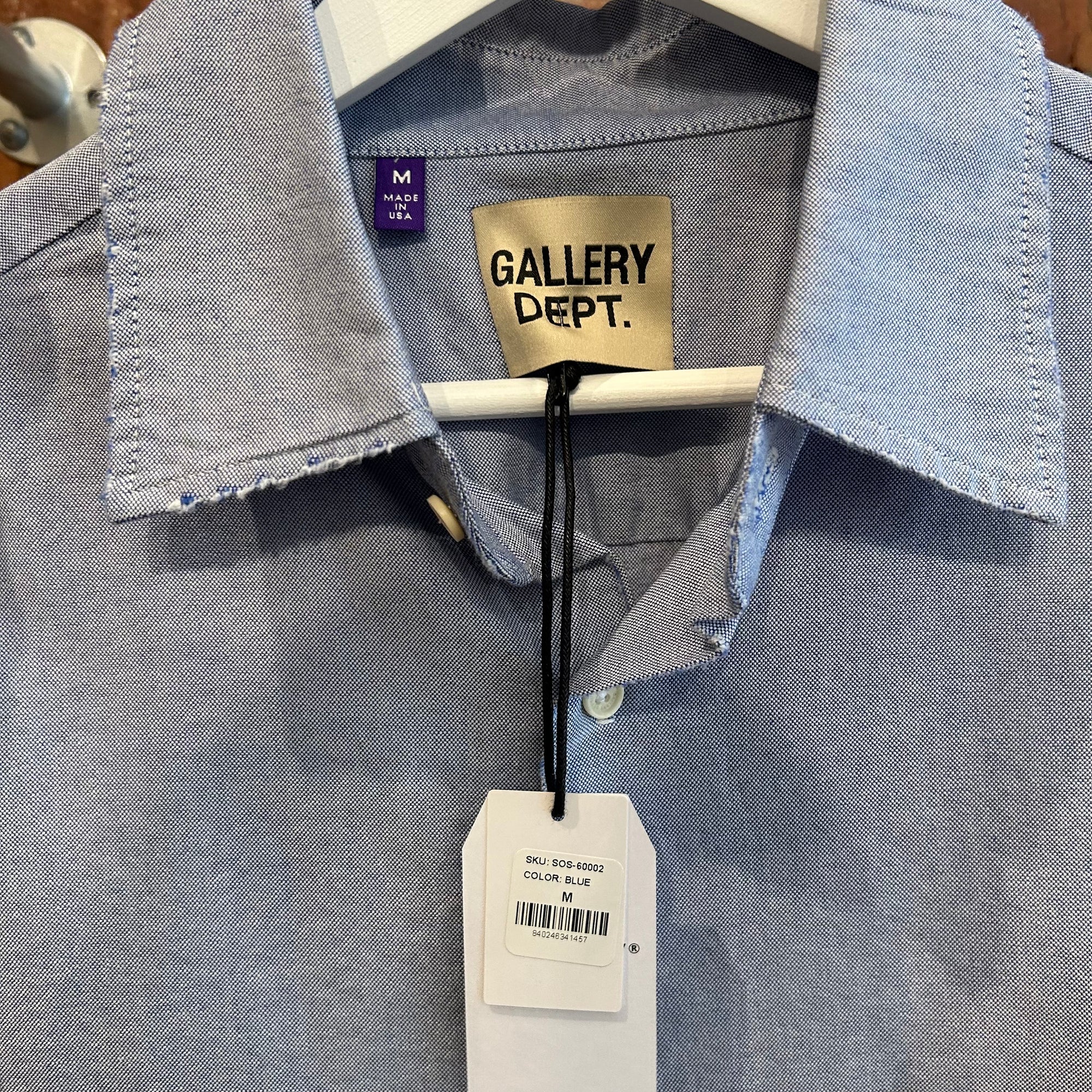 GALLERY DEPT. STARR DISTRESSED OXFORD SHIRT ‘LIGHT BLUE’